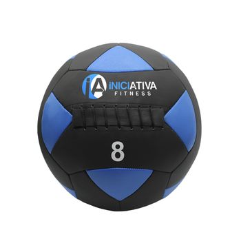 WALL BALL 8KG EM COURO LEGITIMO - | INICIATIVA FIT... - Iniciativa Fitness
