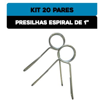 KIT 20 PARES PRESILHA ESPIRAL DE 1 - K20P1 - Iniciativa Fitness