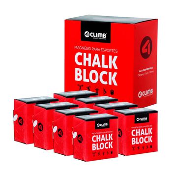 Carbonato de magnésio chalk block 56g 4climb - 8 u... - Iniciativa Fitness