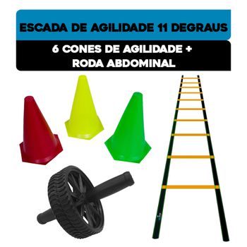 Kit de Treinamento Funcional: Com 6 Cones de Agili... - Iniciativa Fitness