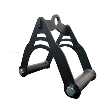 Puxador Triângulo Preto com Manopla para Musculaçã... - Iniciativa Fitness