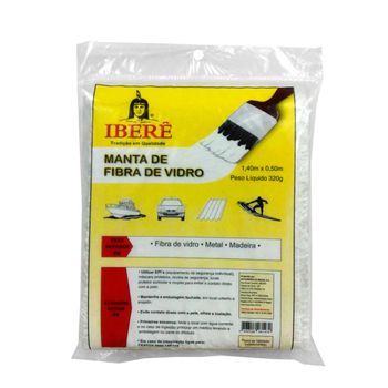 MANTA DE FIBRA DE VIDRO 320G IREBE 1,40MT 0,50MT ... - Casa da Borracha