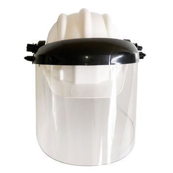 Capacete Com Protetor Facial Branco Plastcor - 10... - Casa da Borracha
