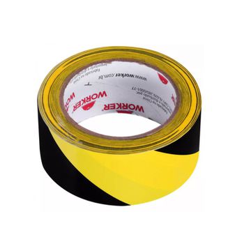 Fita Demarcação De Solo Adesiva Zebrada 48mm X 30m... - Casa da Borracha