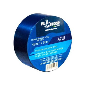 Fita Demarcação Solo Azul 48mm x 30mts - 07221 - Casa da Borracha