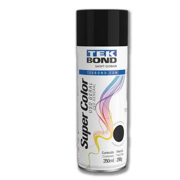 Tinta Spray Tekbond Preto Fosco 350ml - 04488 - Casa da Borracha