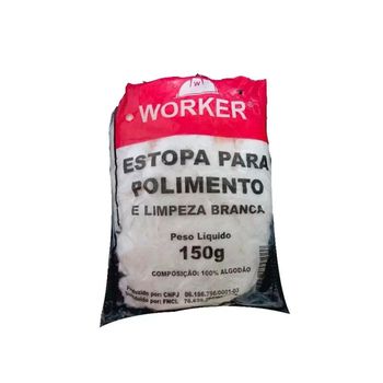 ESTOPA POLIMENTO BRANCA 150G WORKER - 04123 - Casa da Borracha