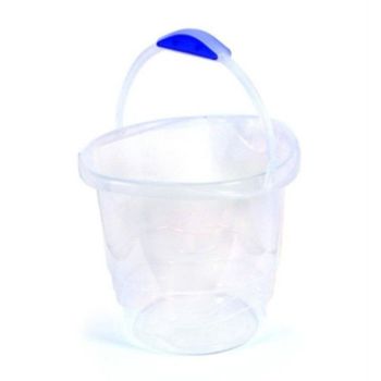 BALDE COM ALÇA PLASTICO TRANSPARENTE 8L - 10017 - Casa da Borracha