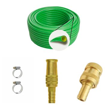 Kit 30m mangueira jardim siliconada verde com enga... - Casa da Borracha