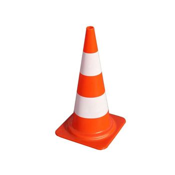 Cone Sinalização de PVC 50cm Laranja e Branco - 09... - Casa da Borracha