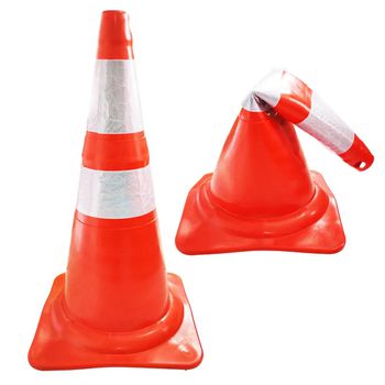 Cone Sinalização Flexivel Refletivo 75cm Laranja e... - Casa da Borracha