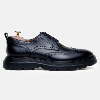 Sapato Derby CNS+ Brogue Lan 11 Preto - CNS