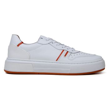TÊNIS CASUAL MASCULINO CNS POW 073 BRANCO e LARANJA - CNS