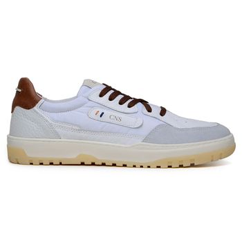 TÊNIS CASUAL MASCULINO CNS MURPHY III BRANCO E MARROM - CNS