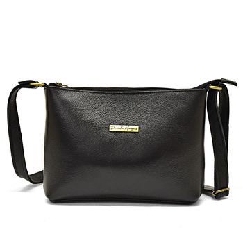 Bolsa Feminina Pequena Transversal preta DM-22 - Daniella Marques | Bolsas Femininas em Couro