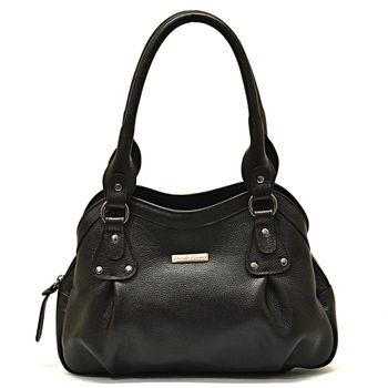 Bolsa Feminina Média Alça de Ombro preta DM-21 - Daniella Marques | Bolsas Femininas em Couro