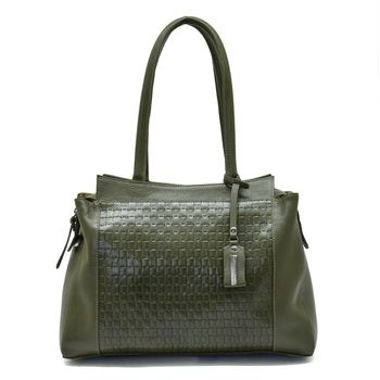 Bolsa Feminina Grande Couro Legitimo Alça Ombro Verde DM-23 - Daniella Marques | Bolsas Femininas em Couro