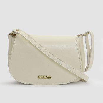 Bolsa media couro legitimo OFF WHITE ref: DM-08 - Daniella Marques | Bolsas Femininas em Couro