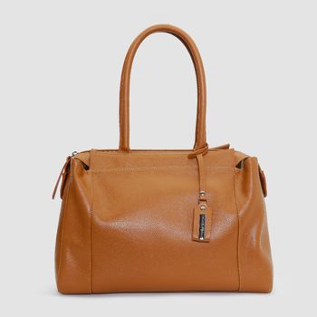 Bolsa Feminina Grande Couro Legitimo Alça Ombro Caramelo DM-23L - Daniella Marques | Bolsas Femininas em Couro