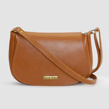 Bolsa media couro legitimo caramelo ref: DM-08 - Daniella Marques | Bolsas Femininas em Couro