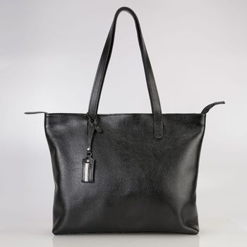 Bolsa Feminina Grande sacola couro legitimo preta ref:DM-25 - Daniella Marques | Bolsas Femininas em Couro