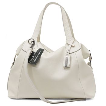 Bolsa grande couro legitimo off white ref:DM-01 - Daniella Marques | Bolsas Femininas em Couro