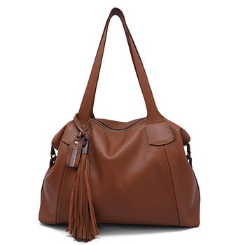 Bolsa grande ombro couro caramelo ref:DM-14 - Daniella Marques | Bolsas Femininas em Couro