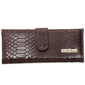 carteira couro legitimo croco chocolate ref:DM-04CR - Daniella Marques | Bolsas Femininas em Couro