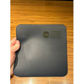 12 Unidades Mousepad 20x20cm Azul Marinho com logo... - BULLPAD
