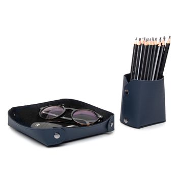 Combo Porta Lapis + Porta Treco Azul Marinho - com... - BULLPAD