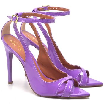7929 Sandália Salto Alto Bico Folha Verniz Iris - ELLA´S ONLINE | Calçados e Acessórios Femininos