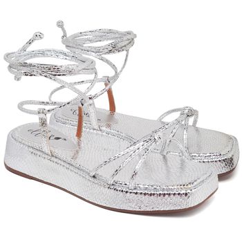 11018 Sandália Flat Cristal Prata - ELLA´S ONLINE | Calçados e Acessórios Femininos