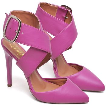 7920 Scarpin Salto Alto Bico Folha Napa Velvet - ELLA´S ONLINE | Calçados e Acessórios Femininos