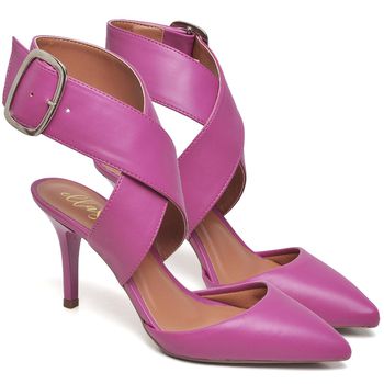8920 Scarpin Salto Médio Bico Folha Napa Velvet - ELLA´S ONLINE | Calçados e Acessórios Femininos