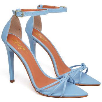 7912 Sandália Salto Alto Bico Folha Napa Indigo - ELLA´S ONLINE | Calçados e Acessórios Femininos