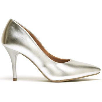 Scarpin Salto Medio Metalizado Prata - ELLA´S ONLINE | Calçados e Acessórios Femininos