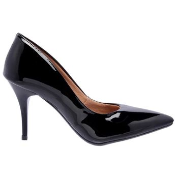 Scarpin Salto Médio Verniz Preto - ELLA´S ONLINE | Calçados e Acessórios Femininos