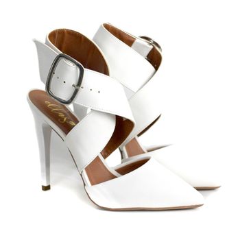 7920 Scarpin Salto Alto Napa Branco - ELLA´S ONLINE | Calçados e Acessórios Femininos