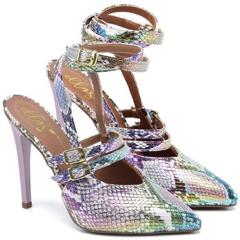 7924 Sandália Salto Alto Snake Holográfico Candy - ELLA´S ONLINE | Calçados e Acessórios Femininos
