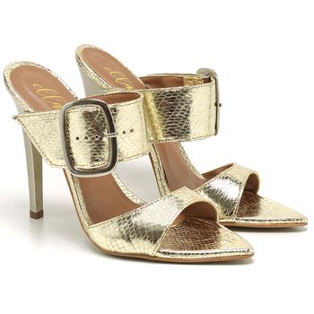 7925 Sandália Salto Alto Cristal Ouro Light - ELLA´S ONLINE | Calçados e Acessórios Femininos