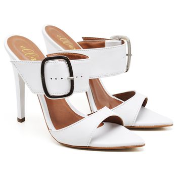 7925 Sandália Salto Alto Napa Branco - ELLA´S ONLINE | Calçados e Acessórios Femininos