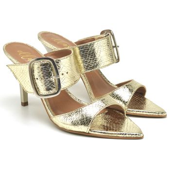 8925 Sandália Salto Médio Cristal Ouro Light - ELLA´S ONLINE | Calçados e Acessórios Femininos