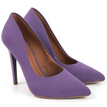 Scarpin Salto Alto Nobuck Orquídea - ELLA´S ONLINE | Calçados e Acessórios Femininos