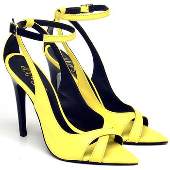 7929 Sandália Salto Alto Napa Solar/Preto - ELLA´S ONLINE | Calçados e Acessórios Femininos