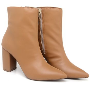 9501 Bota Cano Curto Salto Grosso Médio Napa Canyon - ELLA´S ONLINE | Calçados e Acessórios Femininos