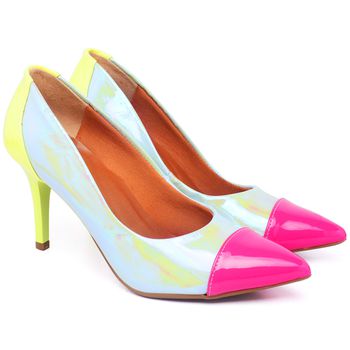 Scarpin Salto Médio Verniz Color - ELLA´S ONLINE | Calçados e Acessórios Femininos