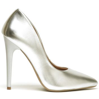  Scarpin Salto Alto Metalizado Prata - ELLA´S ONLINE | Calçados e Acessórios Femininos