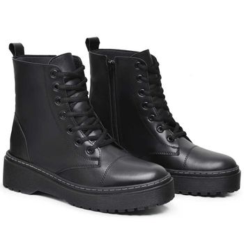 Bota Coturno Rafaela Preta - Ever Way