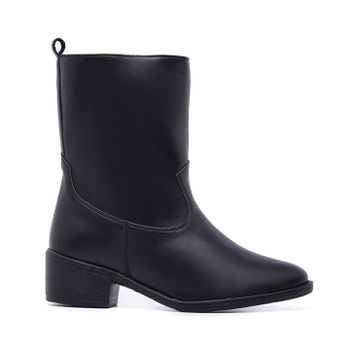 Bota Western Ana Cano Medio Preta - Ever Way