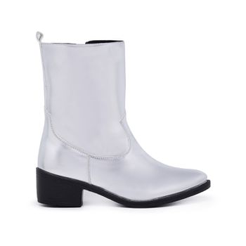 Bota Western Ana Cano Medio Prata - Ever Way